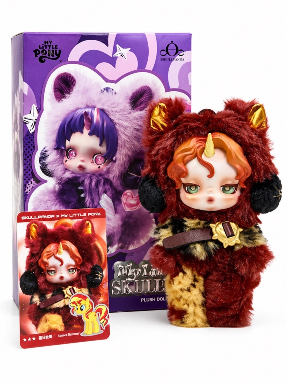 POPMART SKULLPANDA × My Little Pony Series Plush Sunset Shimmer Secret
